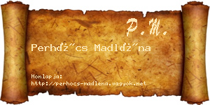 Perhócs Madléna névjegykártya